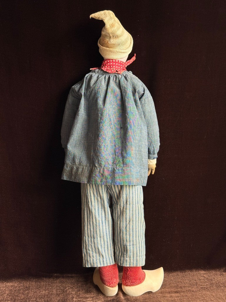 Antique French 23” Papier Mache Male Doll