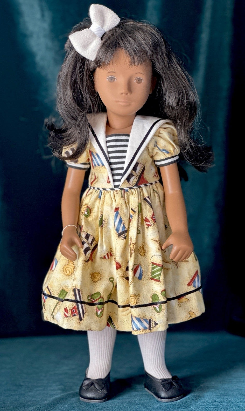 Collectible England Vinyl Sasha Brunette Girl Doll Redressed