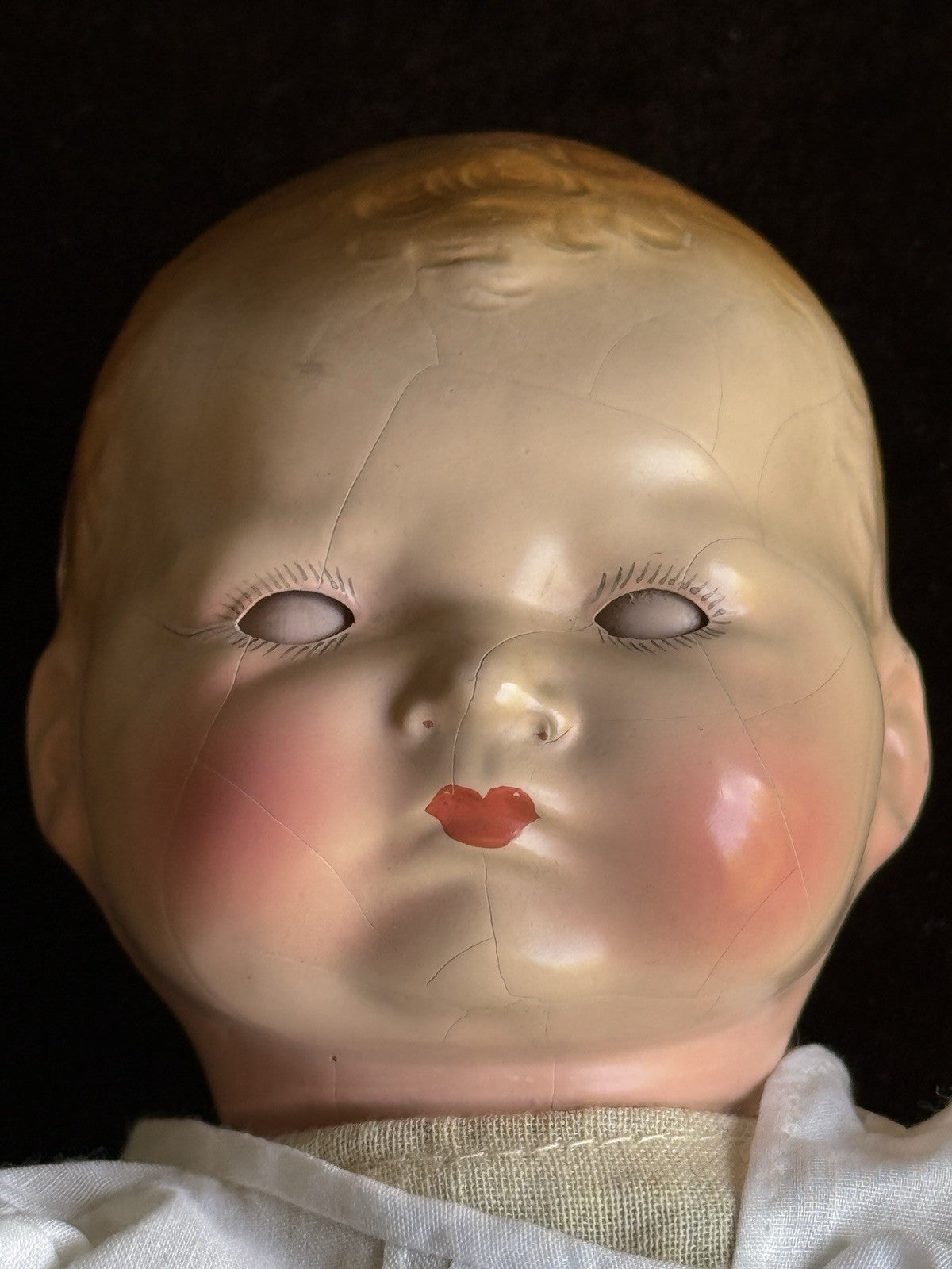 2 Rare Antique American Character Teenie Weenie Composition Cloth Baby Dolls