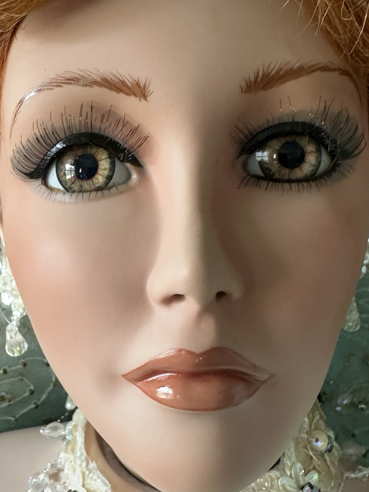 Collectible Large 42” Porcelain Doll “Rustie ” by Rustie LE 2000 COA/Stand