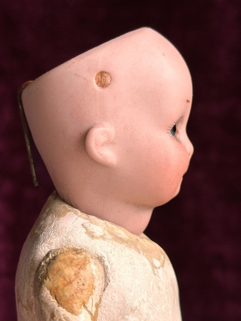 Antique German 7” Armand Marseille 253 Googly Eyes Bisque Head Doll