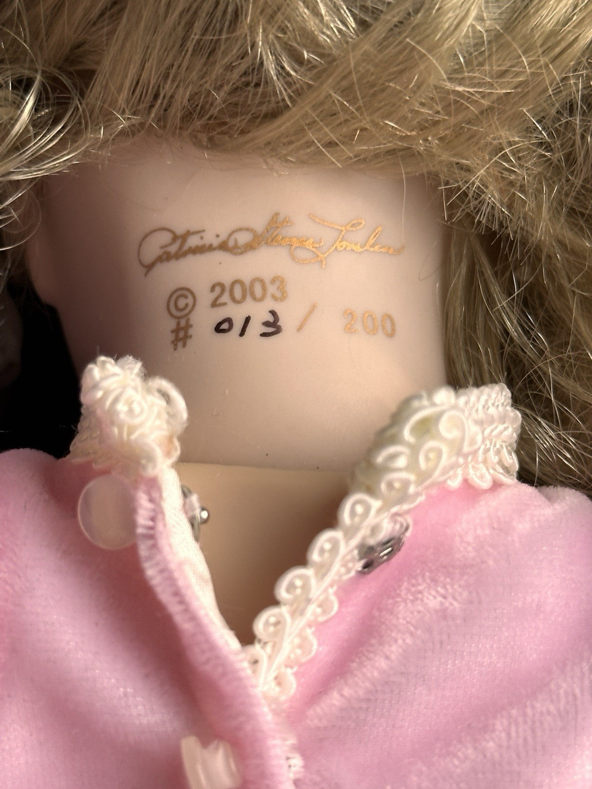 Patricia  Loveless 14" Porcelain Reproduction of Antique French Bebe Doll LE 200