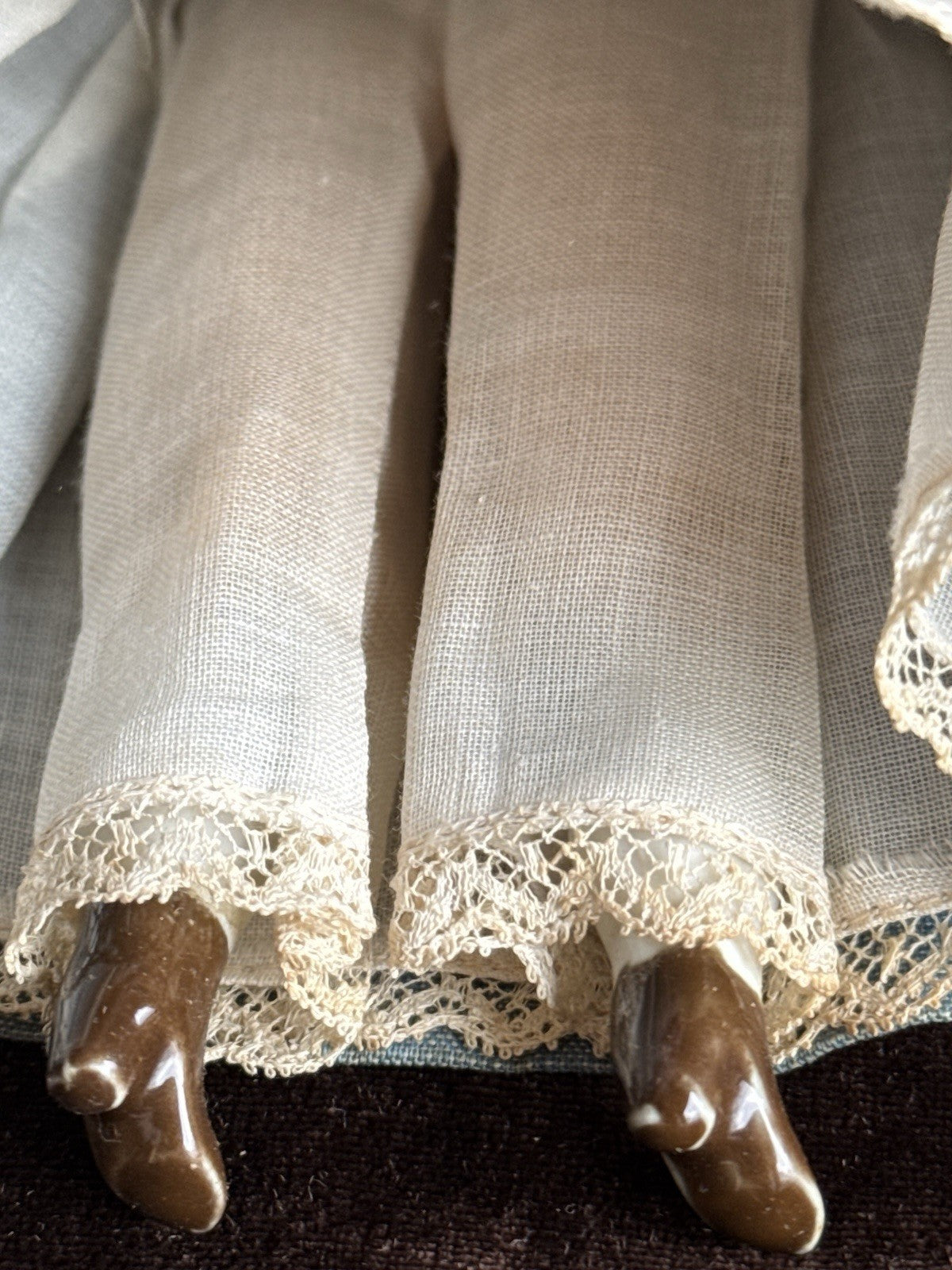 Antique German Cabinet Size 8.5” Lowbrow China Shoulder Head Doll