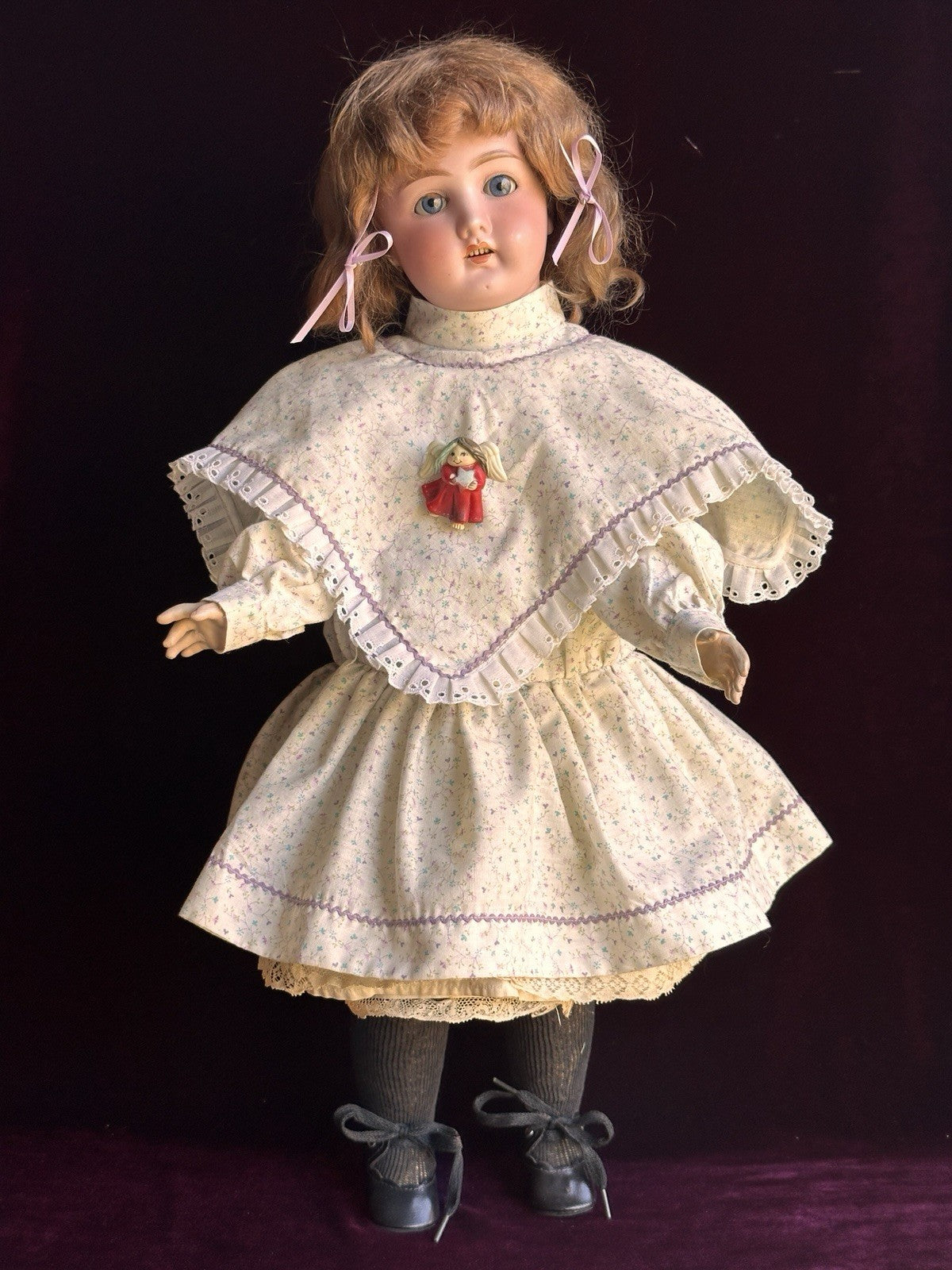 Antique German 23” Gans & Seyfarth Bisque Head Doll