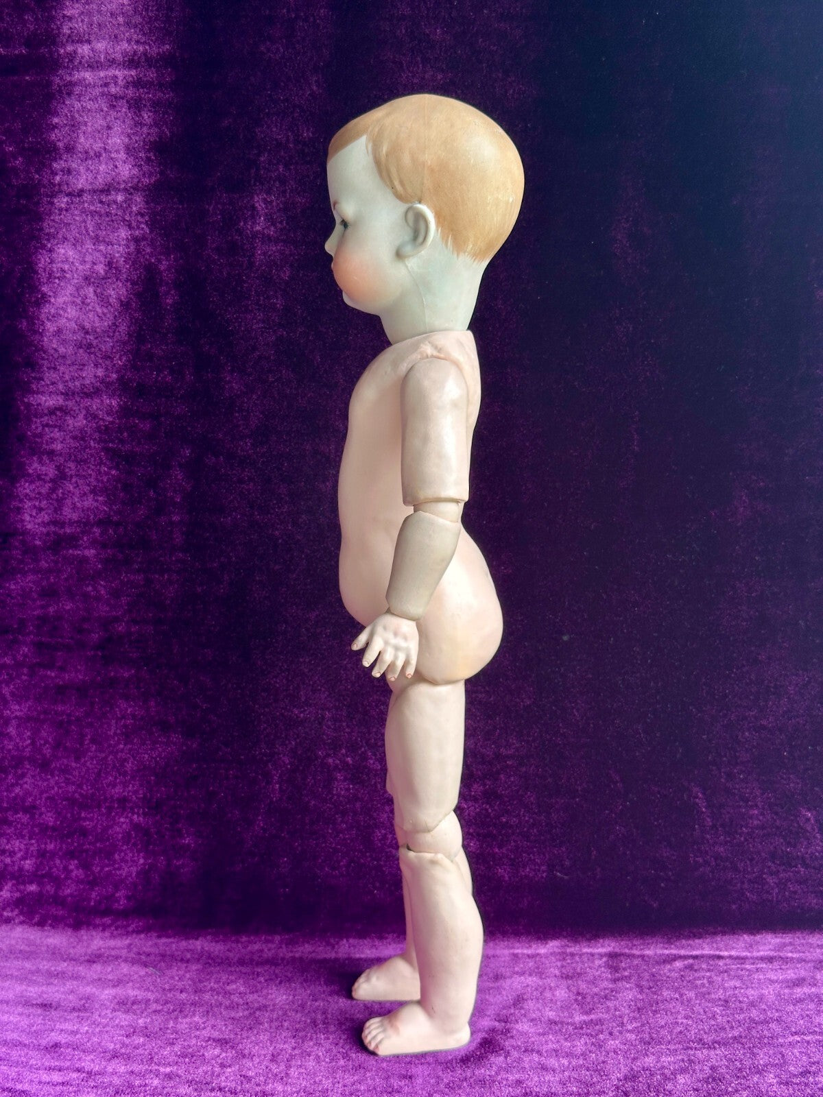 Antique 17" Bruno Schmidt 2048 Tommy Tucker Bisque Head Character Boy Doll