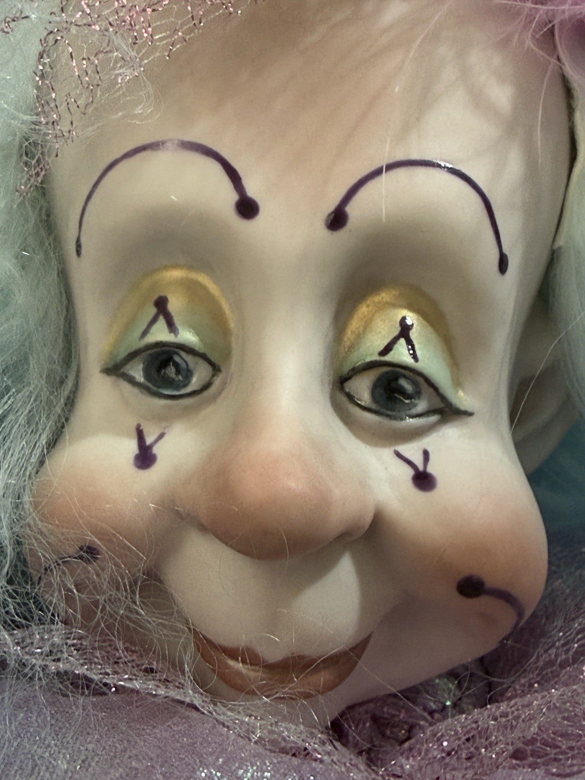 Artist Cynthia Baron Porcelain Jester Clown Mold “Kukla Klown” 18” Doll
