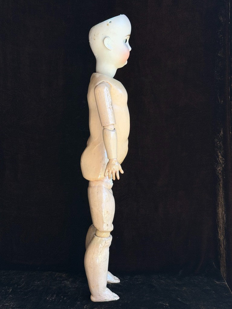 Antique German 25" Gebruder Kuhnlenz 165 Bisque Head Doll