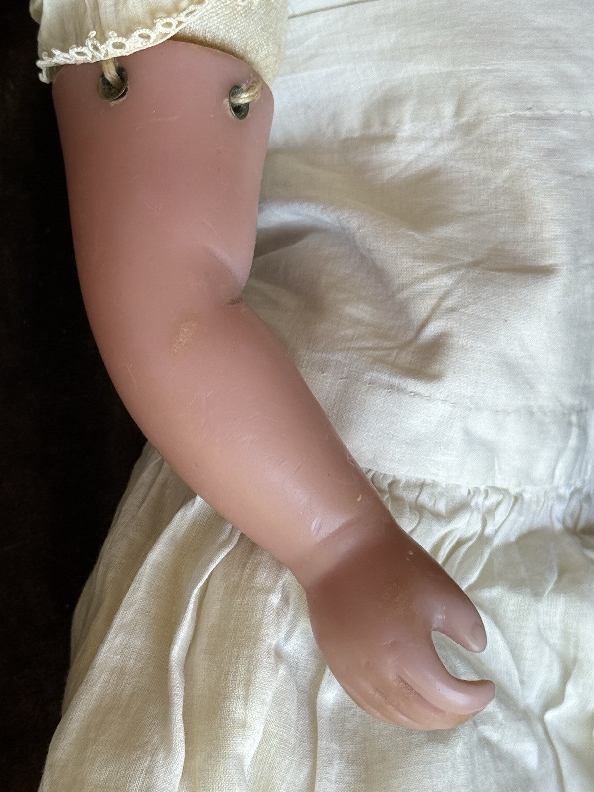 Antique English 21" Pierotti Poured Wax Doll