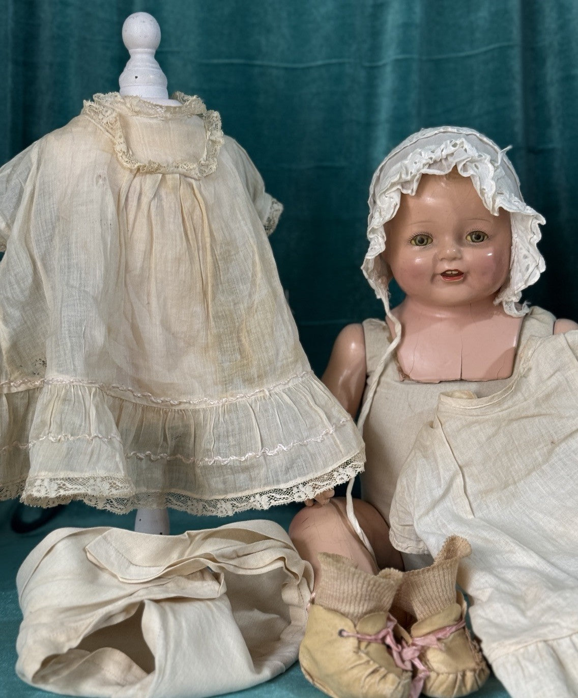 Antique 1920’s Acme Toys Composition Baby 18” Doll