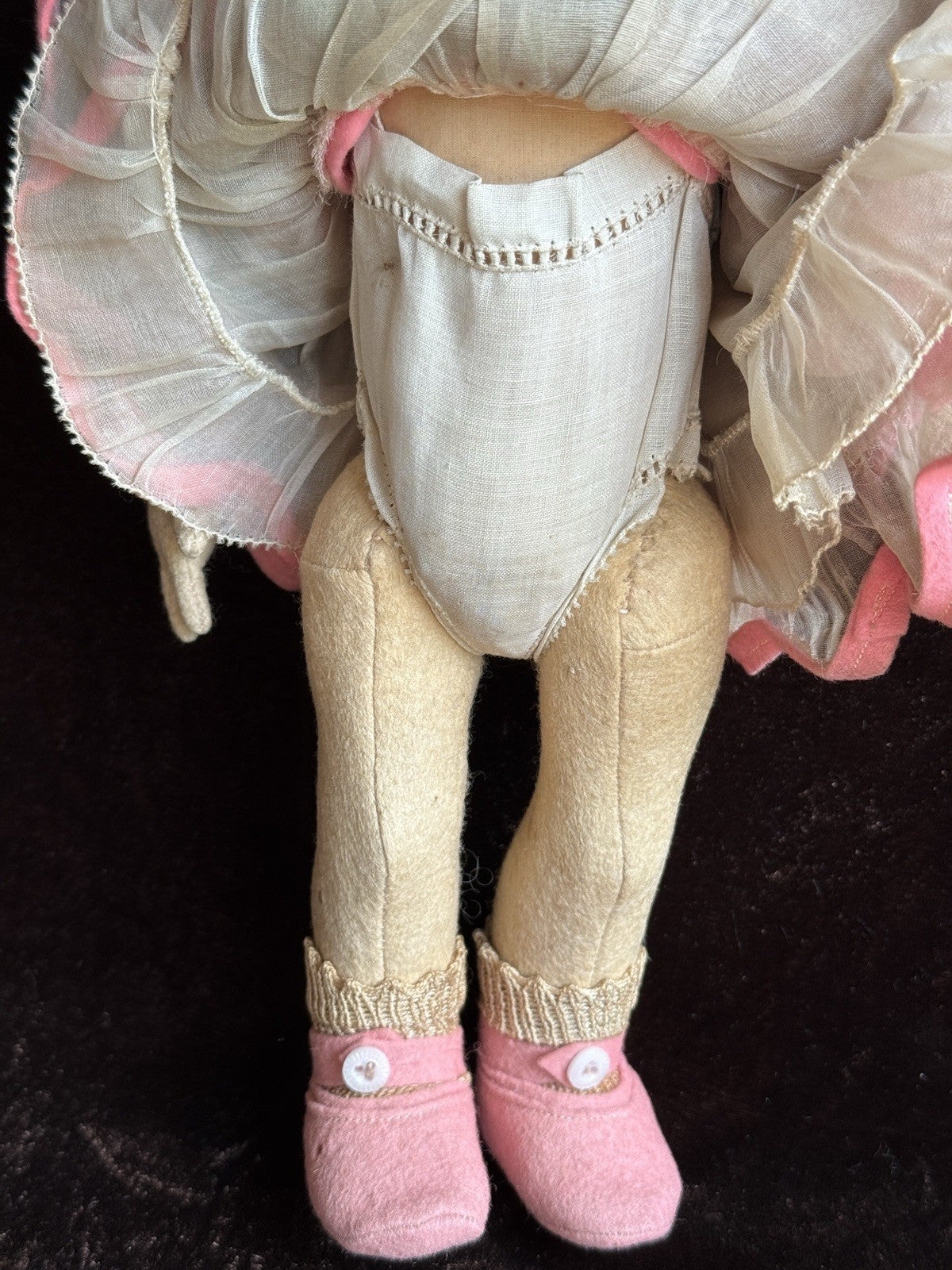 Vintage Italian 12” Lenci 111 Felt Cloth Character Girl Doll