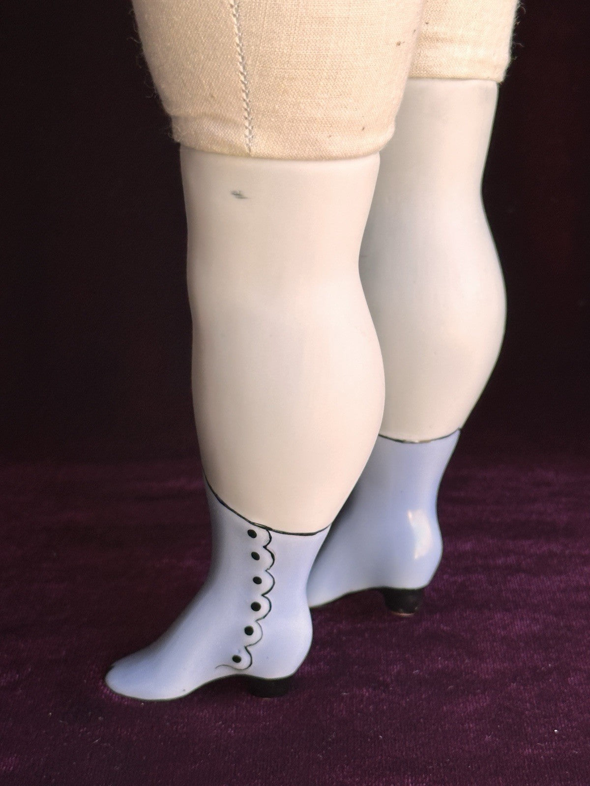 Large Antique German 26” ABG (?) Bisque Parian China Fashion Doll w/ Glass Eyes