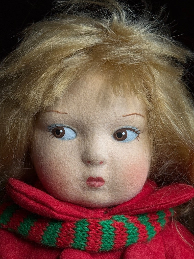 Haut Melton Wintertime Edith The Lonely Doll Little Bear Steiff Set New in Box