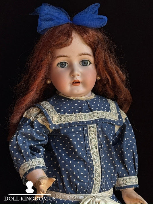 Antique German 24” Simon Halbig WSK Wiesenthal Schindel Kallenberg Bisque Doll