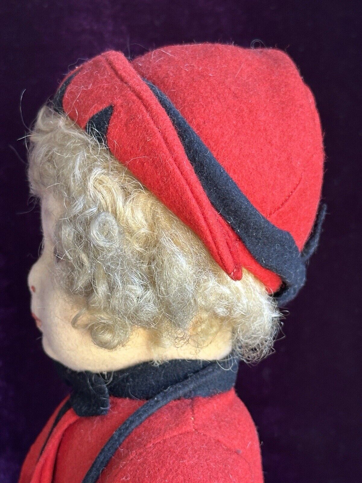 Vintage Italian All Original 12” Lenci 111 Series Felt Cloth Doll