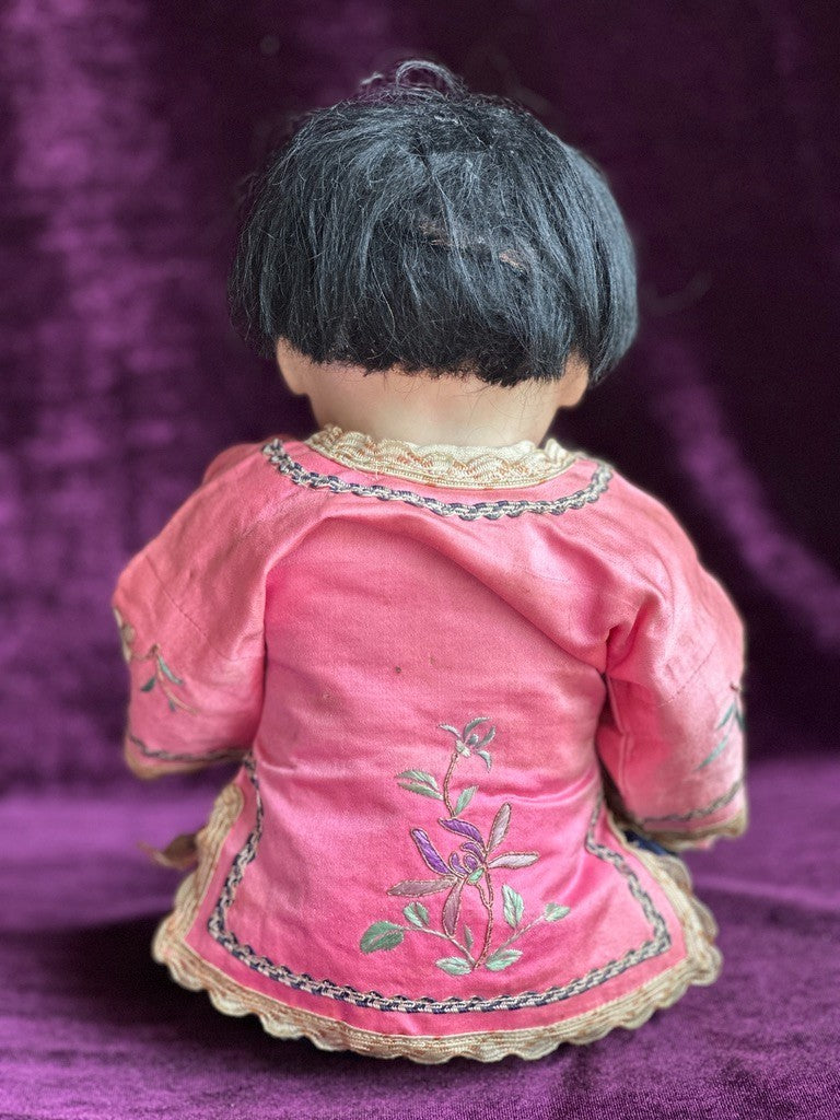 Antique German JDK Kestner 243 Asian Oriental Bisque Baby Doll Composition Body