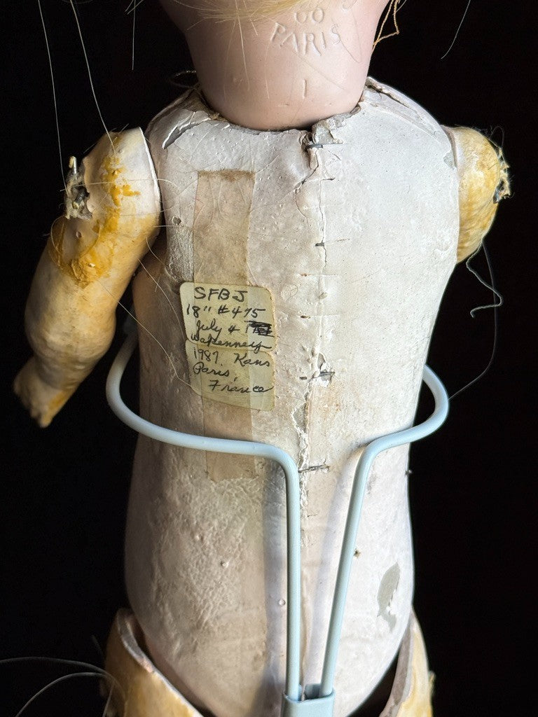 Antique French 18.5” SFBJ 60 Bisque Head Doll