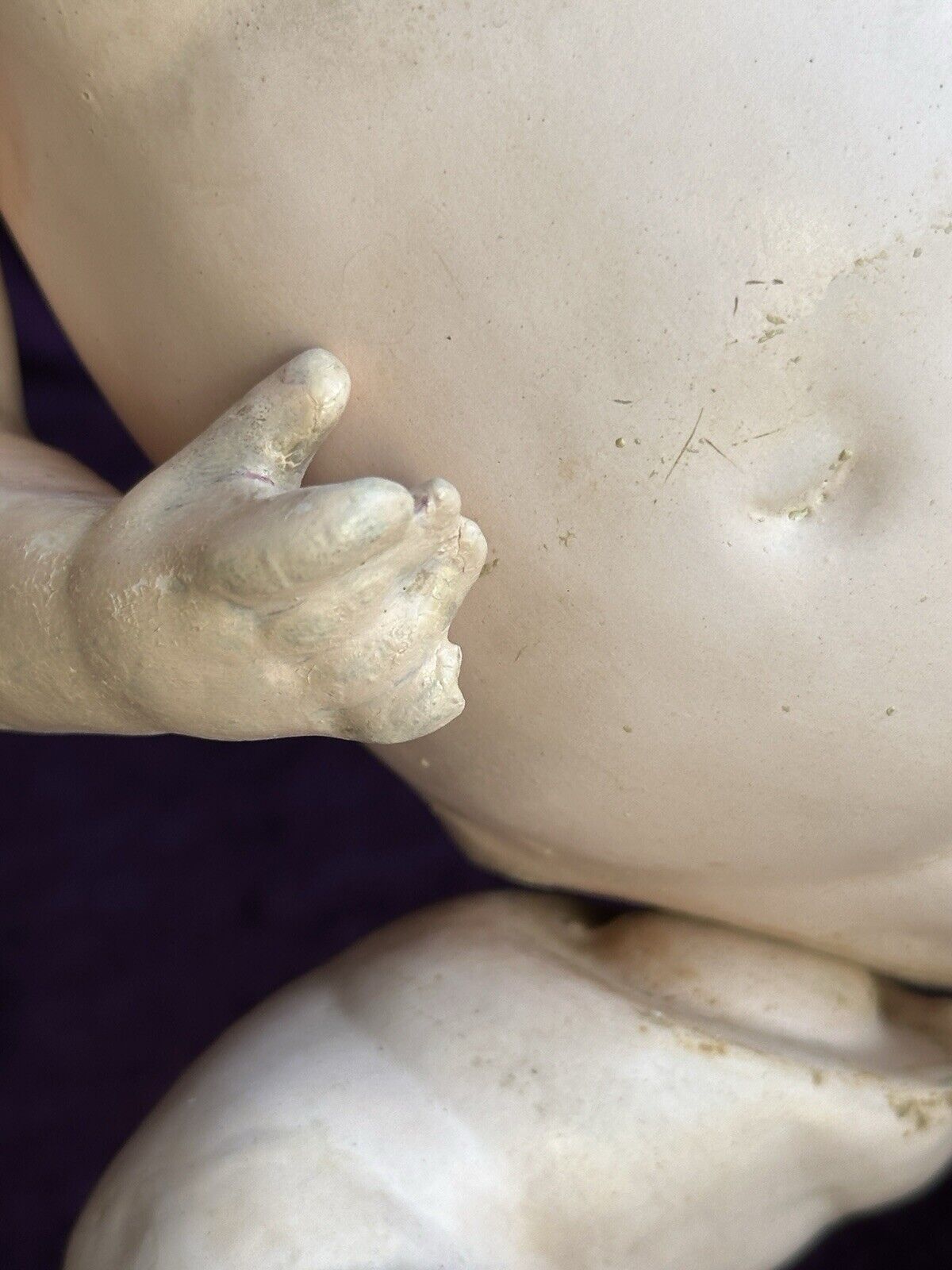 Rare Antique German 11.5” Kley Hahn 160 Open/Closed Mouth Bisque Head Baby Doll