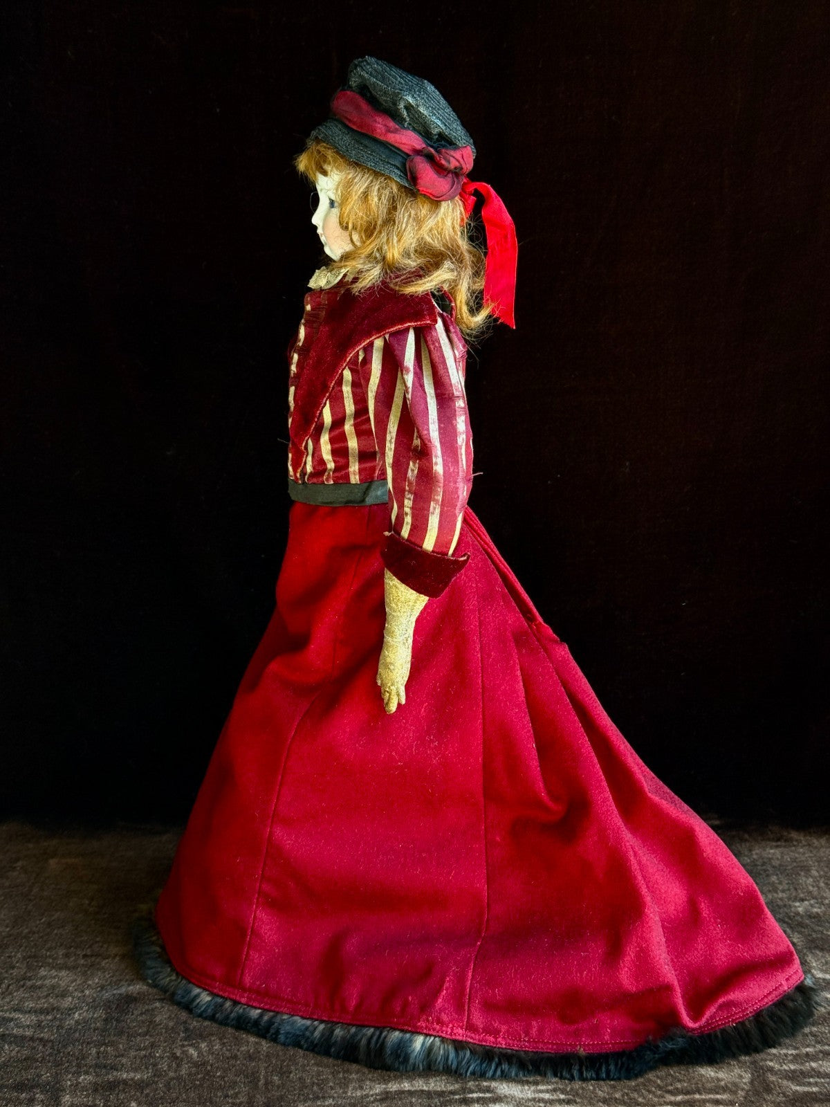 Antique French 18" Barrois Bisque Shoulder Head Fashion Doll