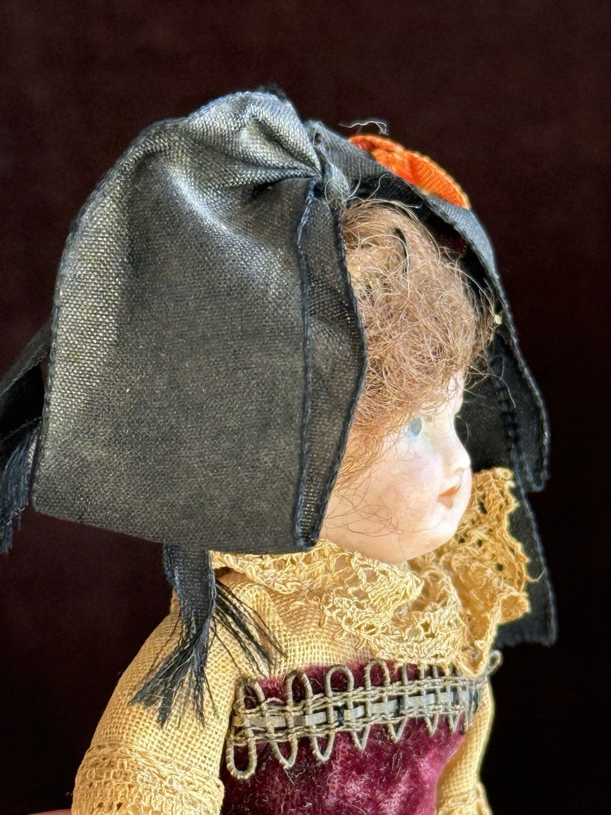 Antique French 3.75” SFBJ 301 Bisque Head Dollhouse Doll
