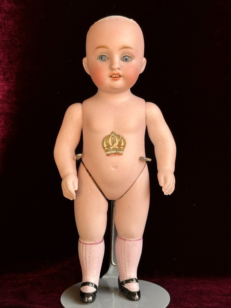 Large Antique German 7.5” Kestner 150 All Bisque Mignonette Doll