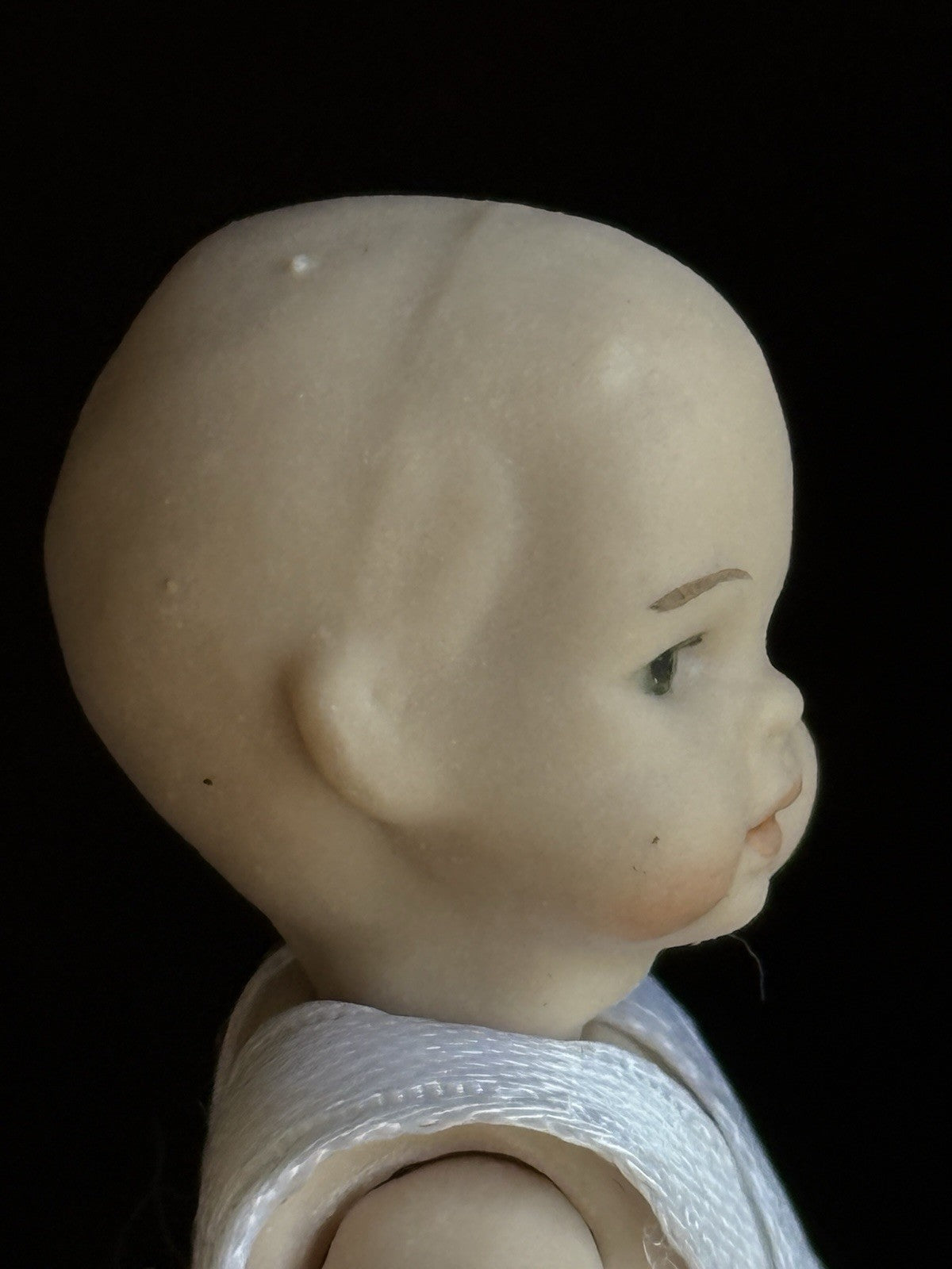Lot of Miniature Dollhouse Buggy and Porcelain Baby Doll