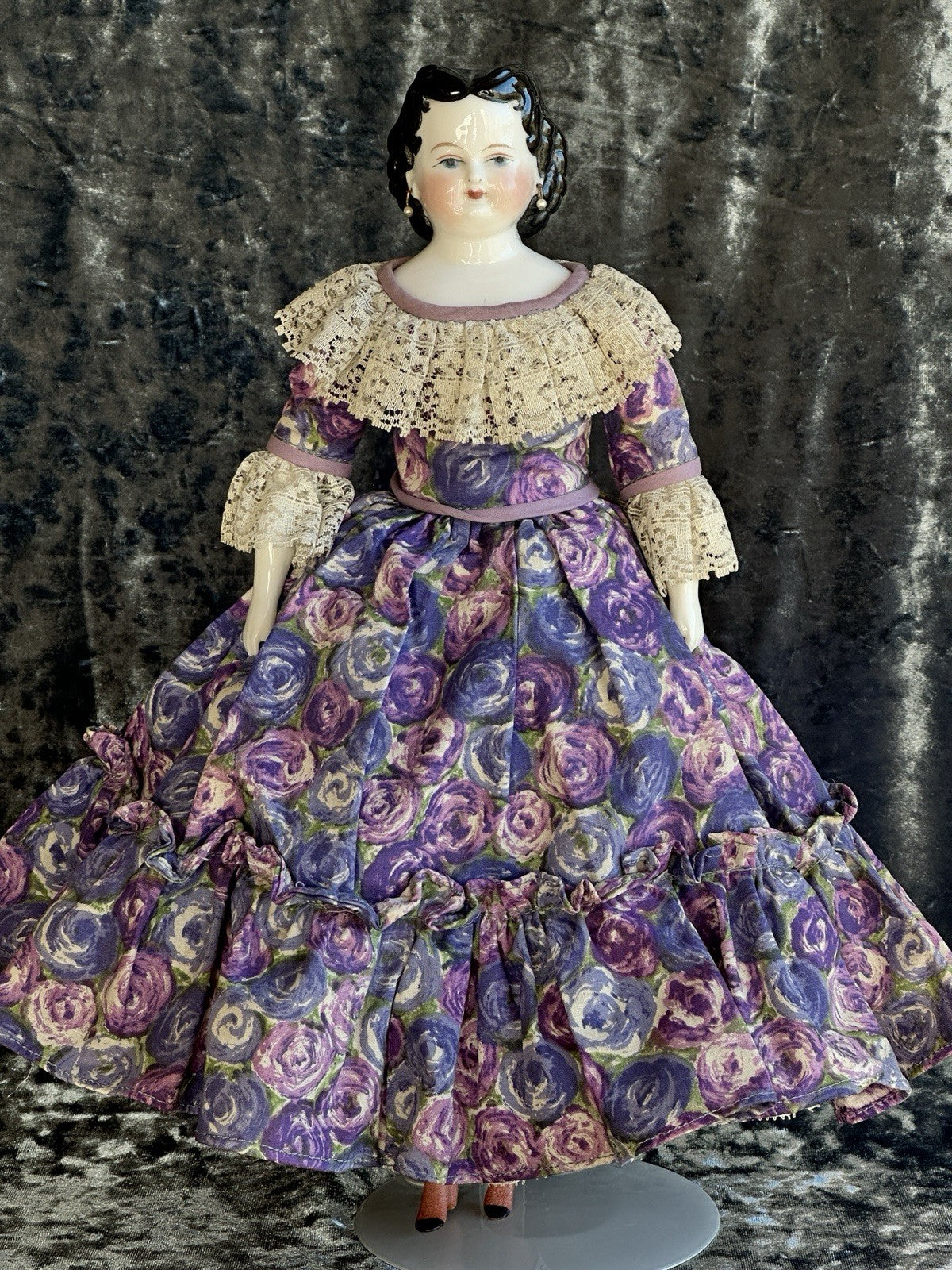 Porcelain 14” Reproduction of Antique German Adelina Patti China Doll