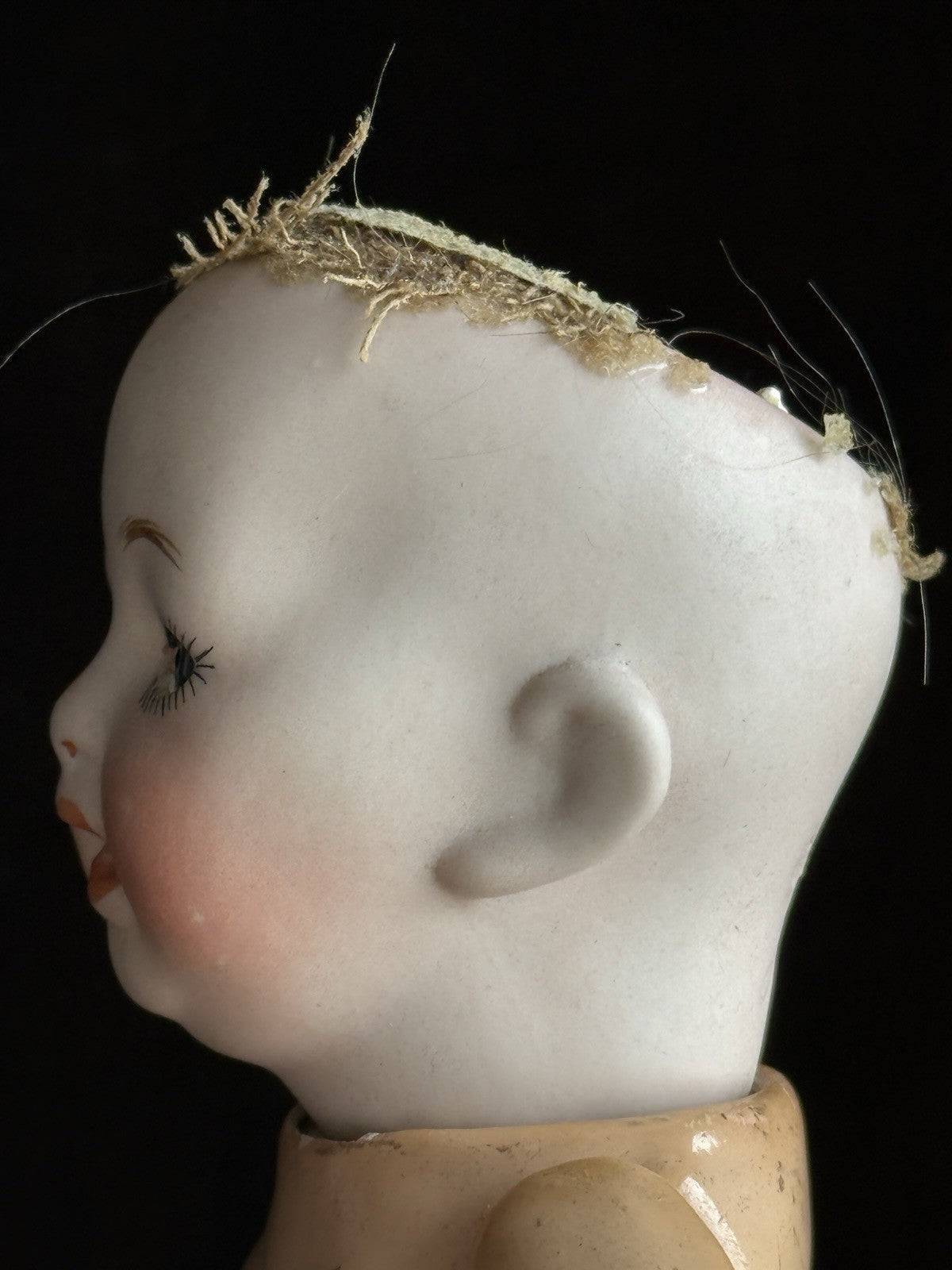 2 Miniature German/Japan Bisque Head Babies Kestner and Morimura Brothers Dolls