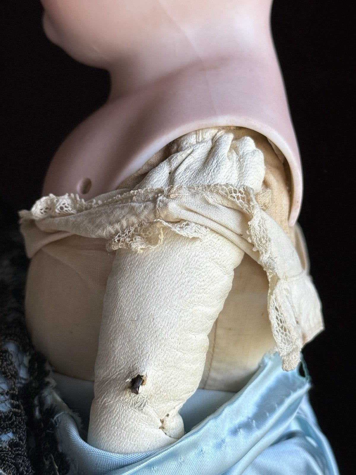 Antique German 17.5” Early Kestner 148 Head Bisque Shoulder Head Doll