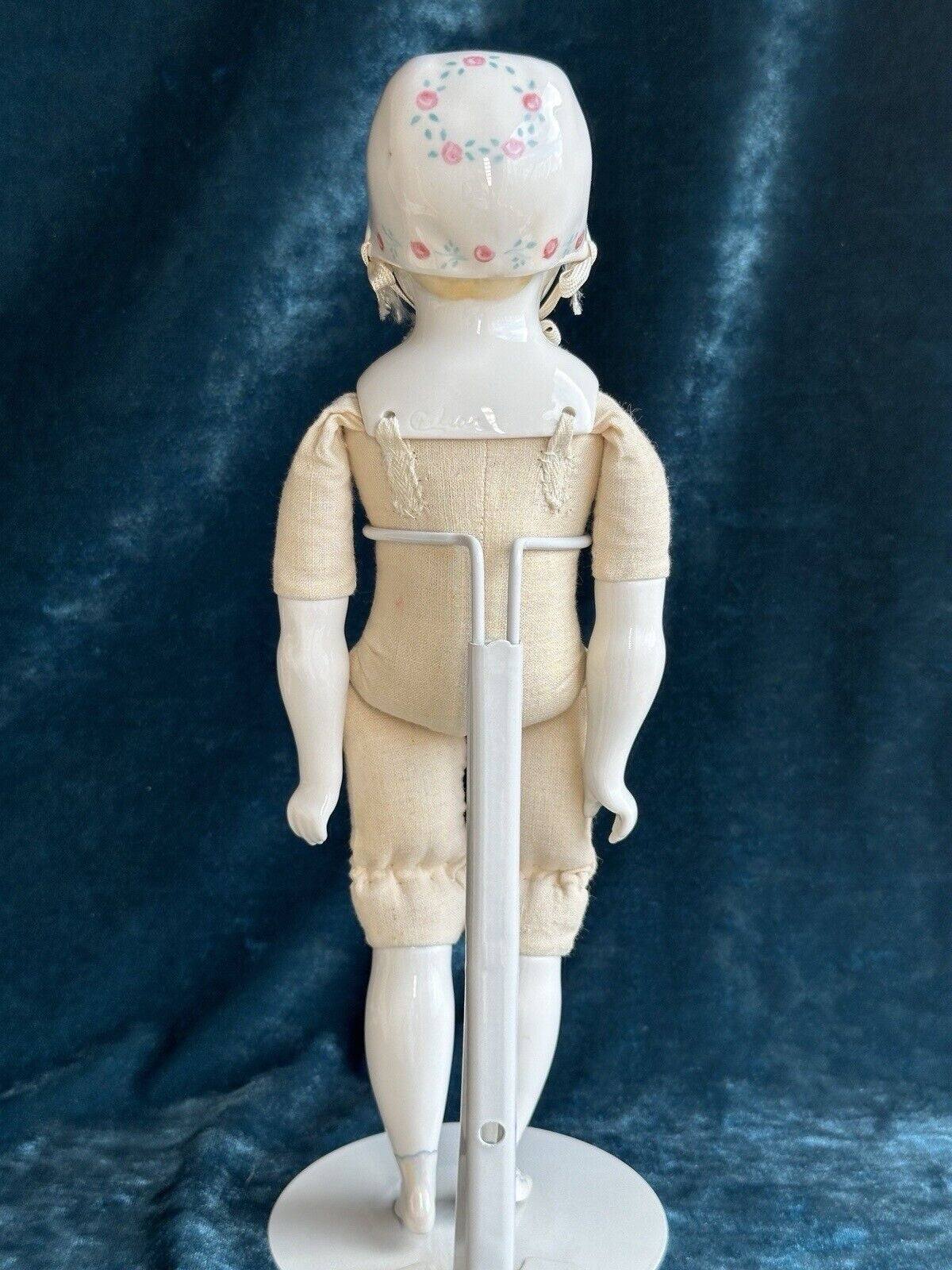 Rare 12.5” Vintage 1948 Emma Clear Signed Stuart Baby China Doll Glass Eyes