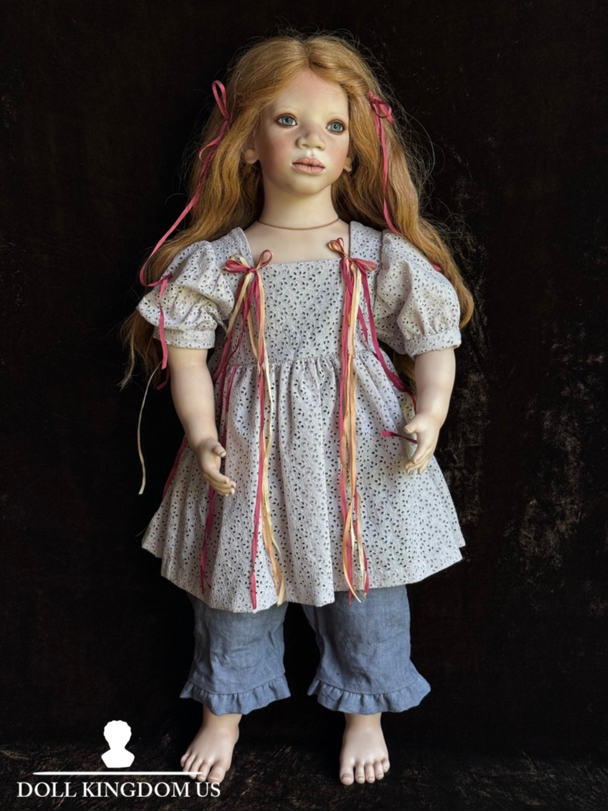 Lifelike Annette Himstedt 26” Porcelain Doll MELA New in Box LE 90 Certificate