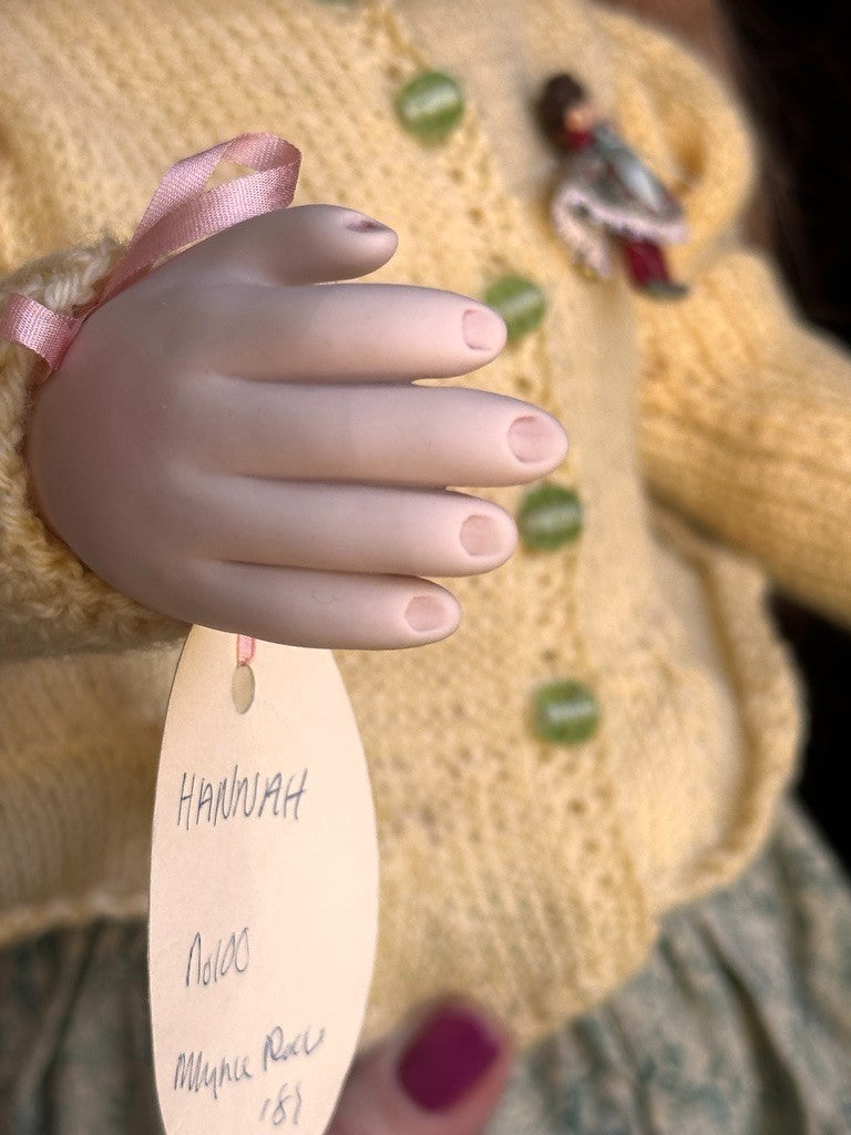 Large Collectible 21" Wooden/Porcelain Lynne & Michael Roche Hannah LE Doll