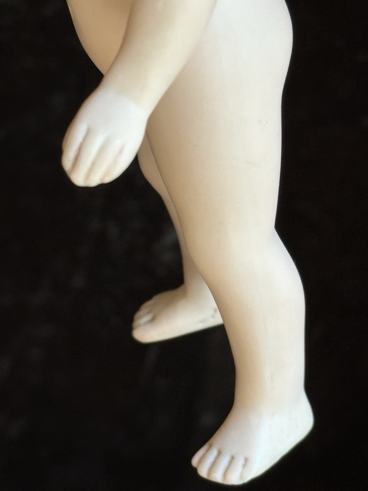 Antique German Bisque Miniature Large 6.5” Frozen Charlie Doll