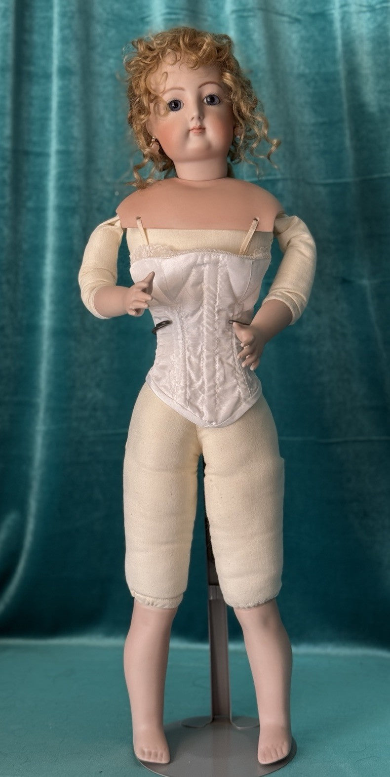Vintage Artist Porcelain 20” Reproduction of Antique French Fashion FG Doll