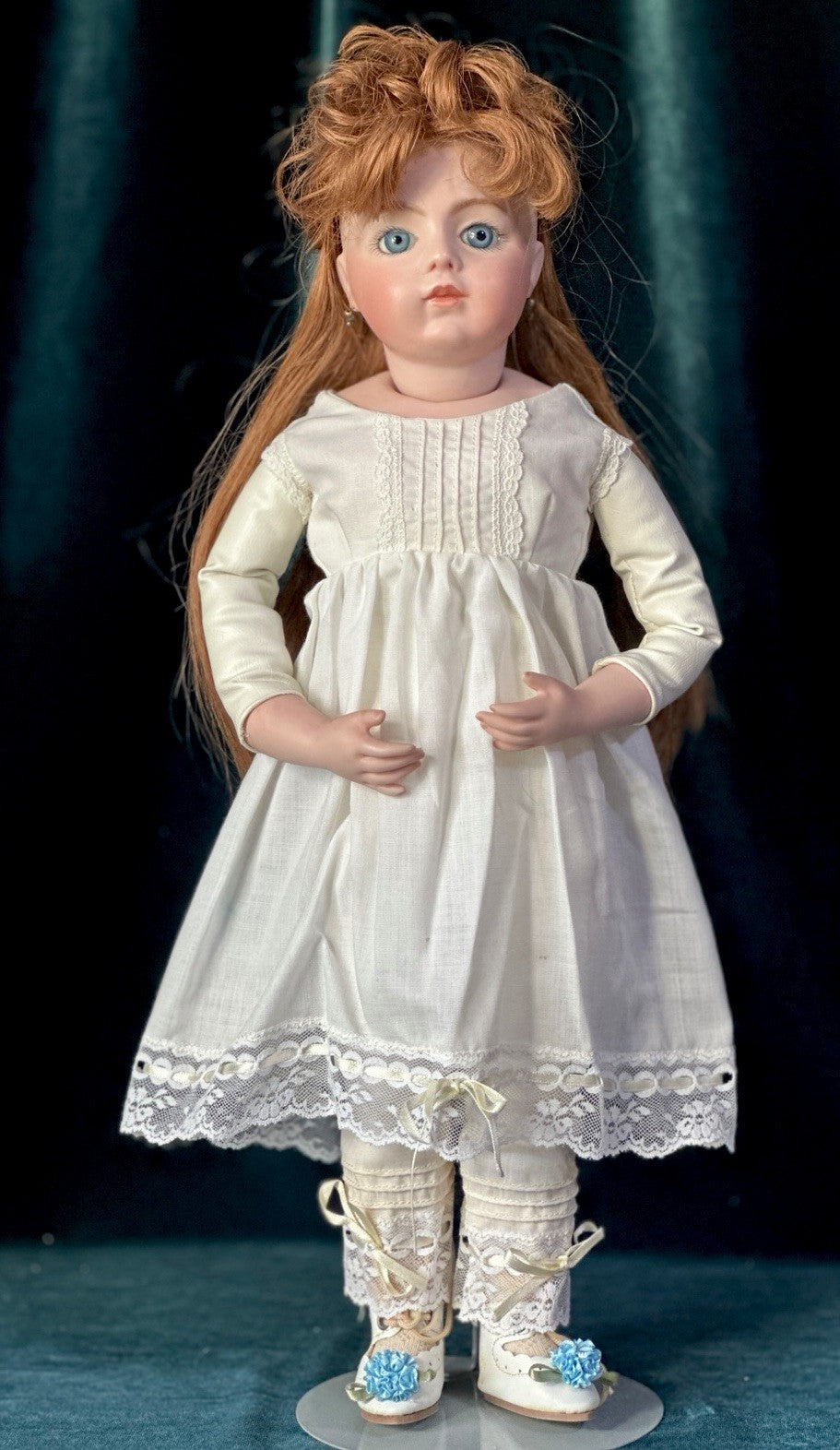 Artist Reproduction of Antique French Bru Jne 16” Doll Porcelain Head