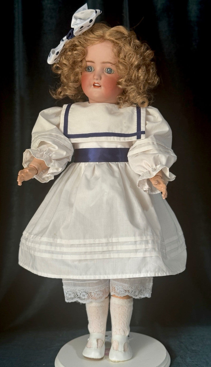 Antique German Simon Halbig Mold 550 21” Doll Bisque Head Composition Body
