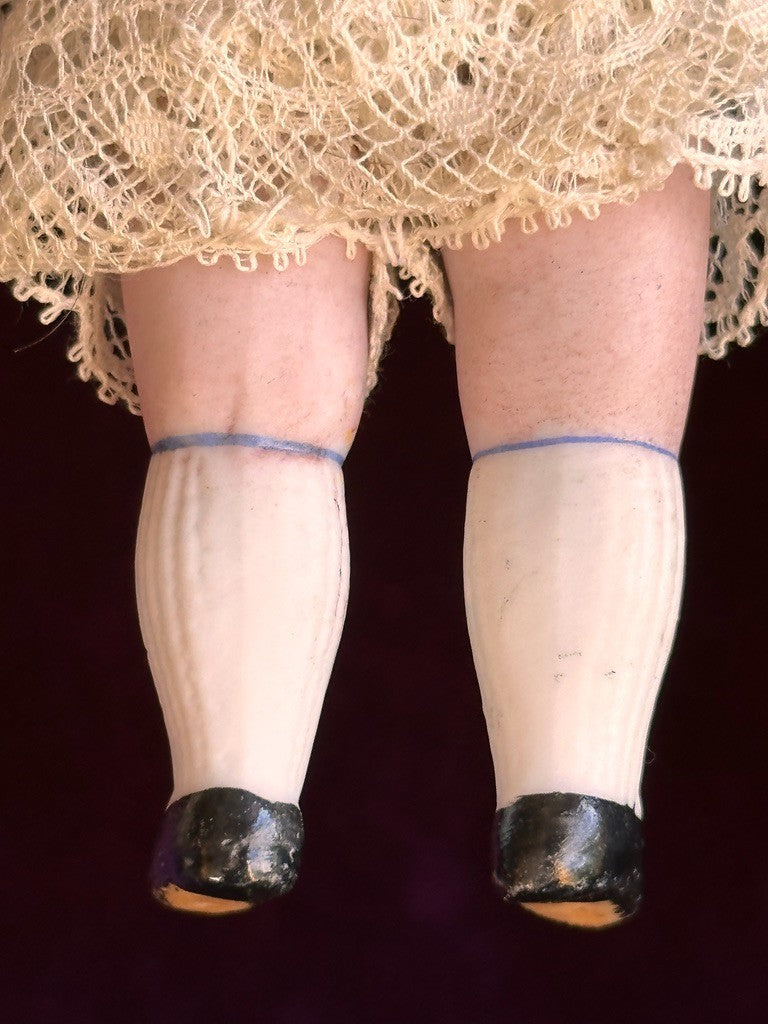 Antique German 4.5” Kestner All Bisque Mignonette Doll Closed Mouth