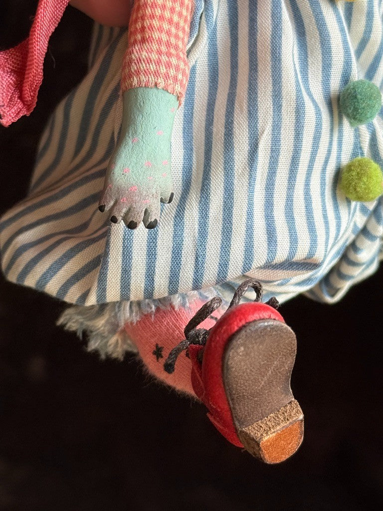 OOAK Russian Kardenchiki Artist Karina Burkatskaya 9.25" Bunny Monster Art Doll