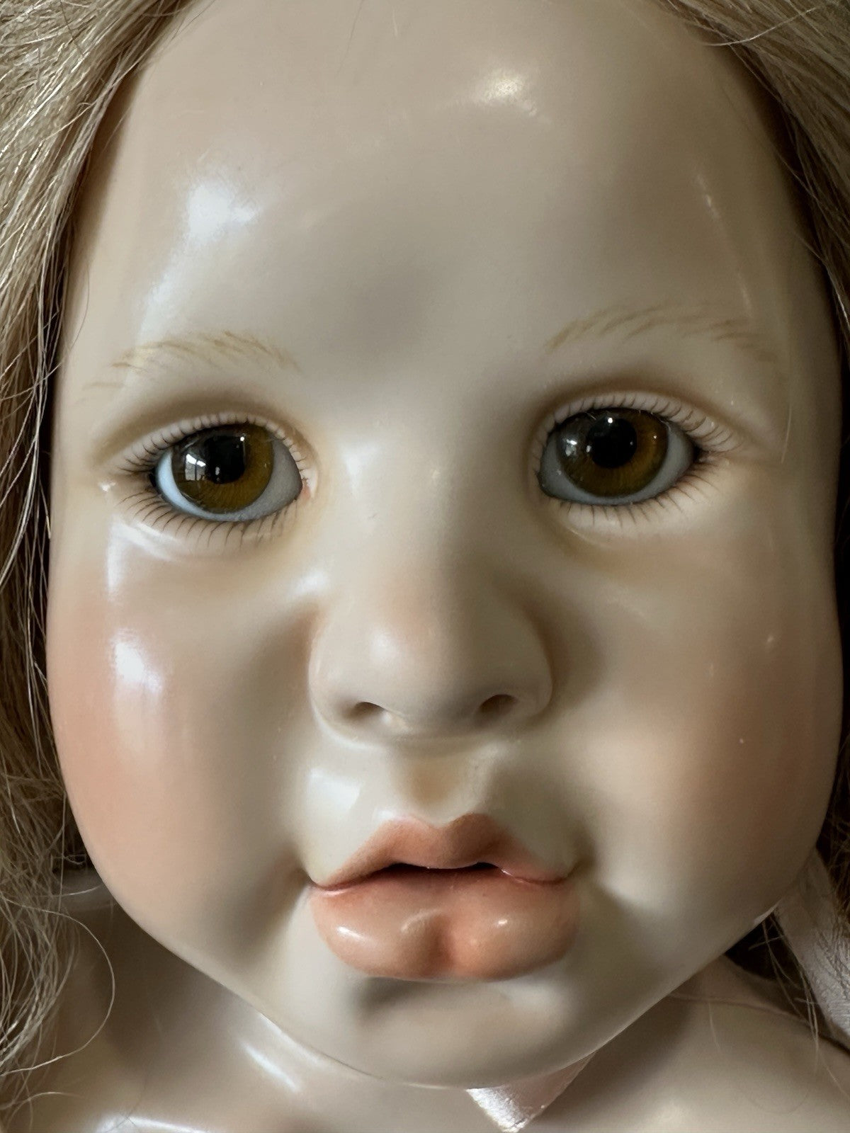 Collectible Artist Susan Krey Baby 26” Doll “Veronica” Wax Over Porcelain  LE 25