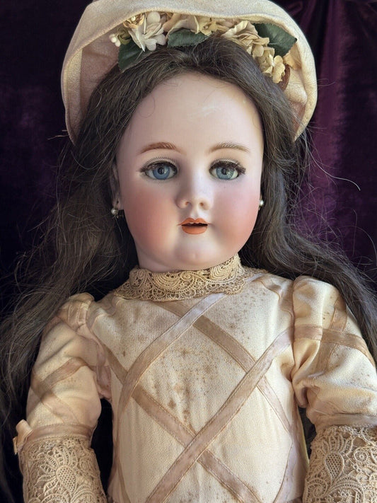 Large Antique German 31” Simon Halbig Heinrich Handwerck Bisque Head Doll