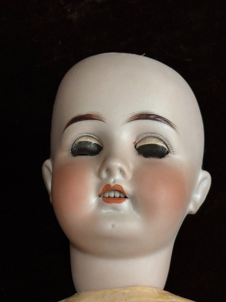 Antique German 22” Goebel B3 Bisque Head Composition Body Doll