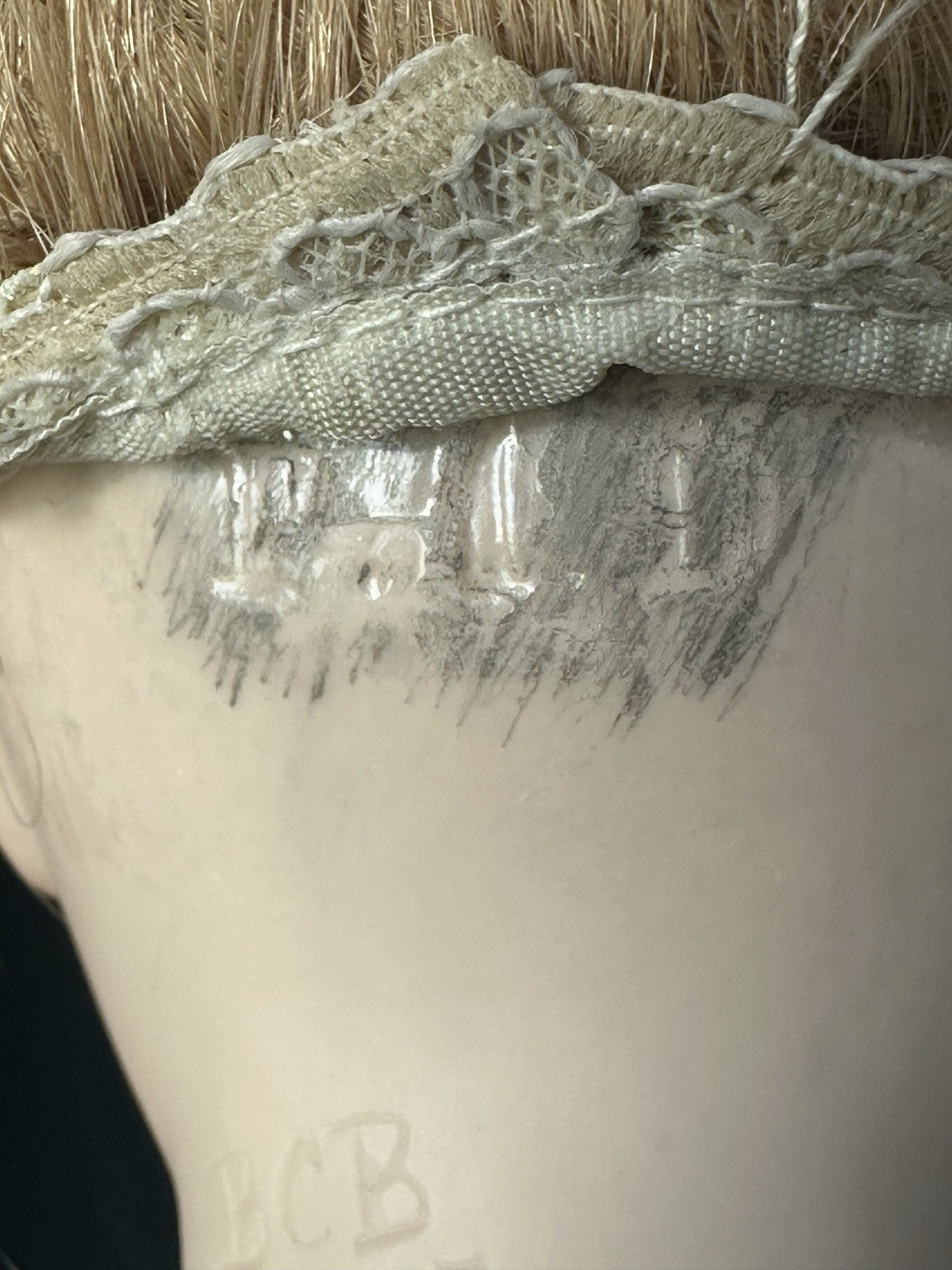Artist Reproduction of Antique French  14” Doll Porcelain Head Seeley Body