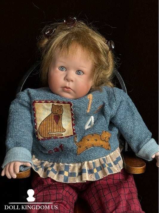 Collectible German 10” Wiltrud Stain Porcelain Alina Baby Doll LE 21