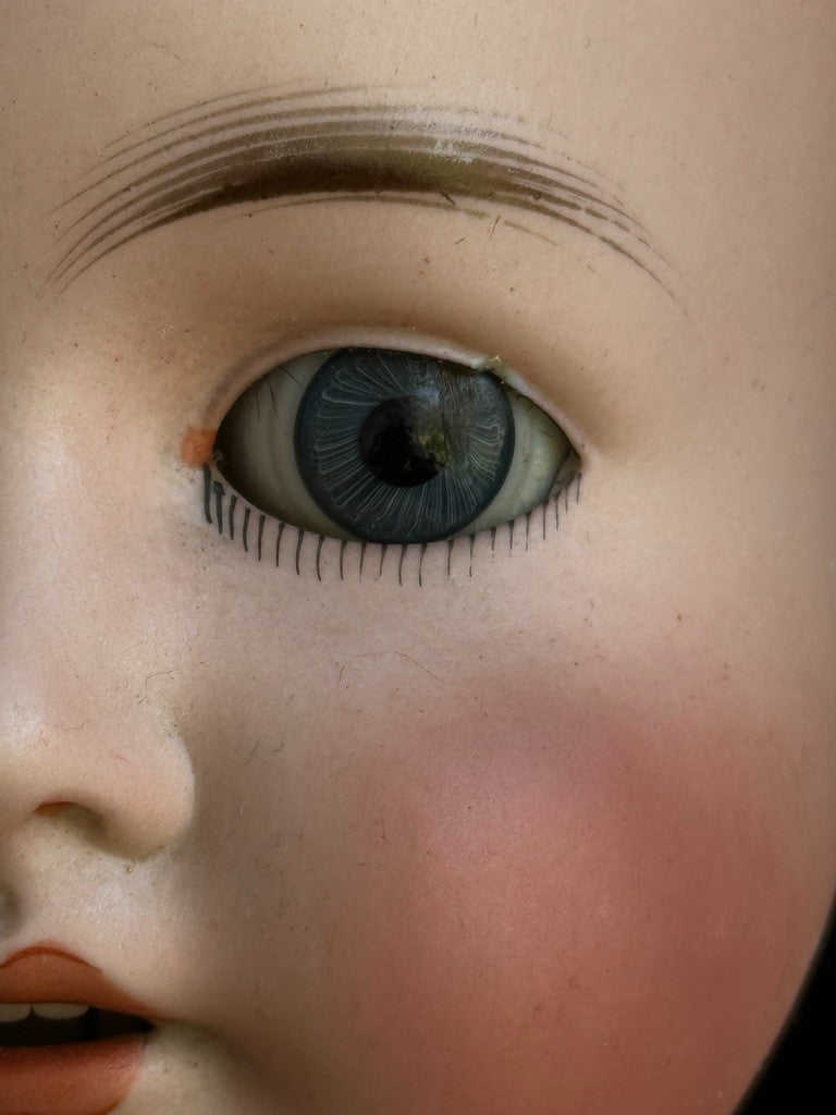 Antique German 25” Queen Louise Bisque Head Composition Body Doll