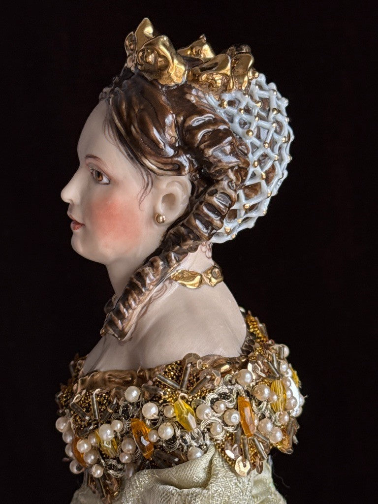 OOAK Collectible 14.5" Kathy Redmond Carlotta Porcelain Character Doll