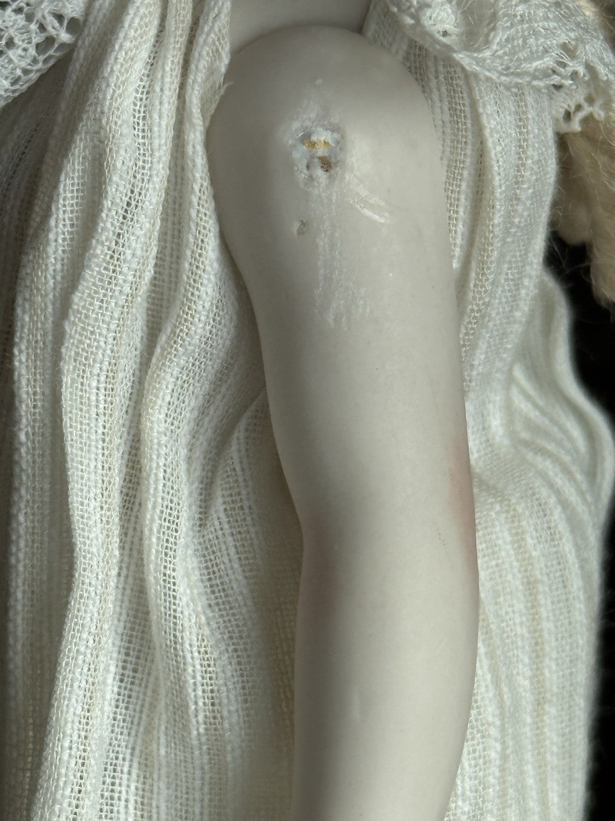 Miniature Cathy Hansen 7” Porcelain Repro of Antique French Mignonette Doll