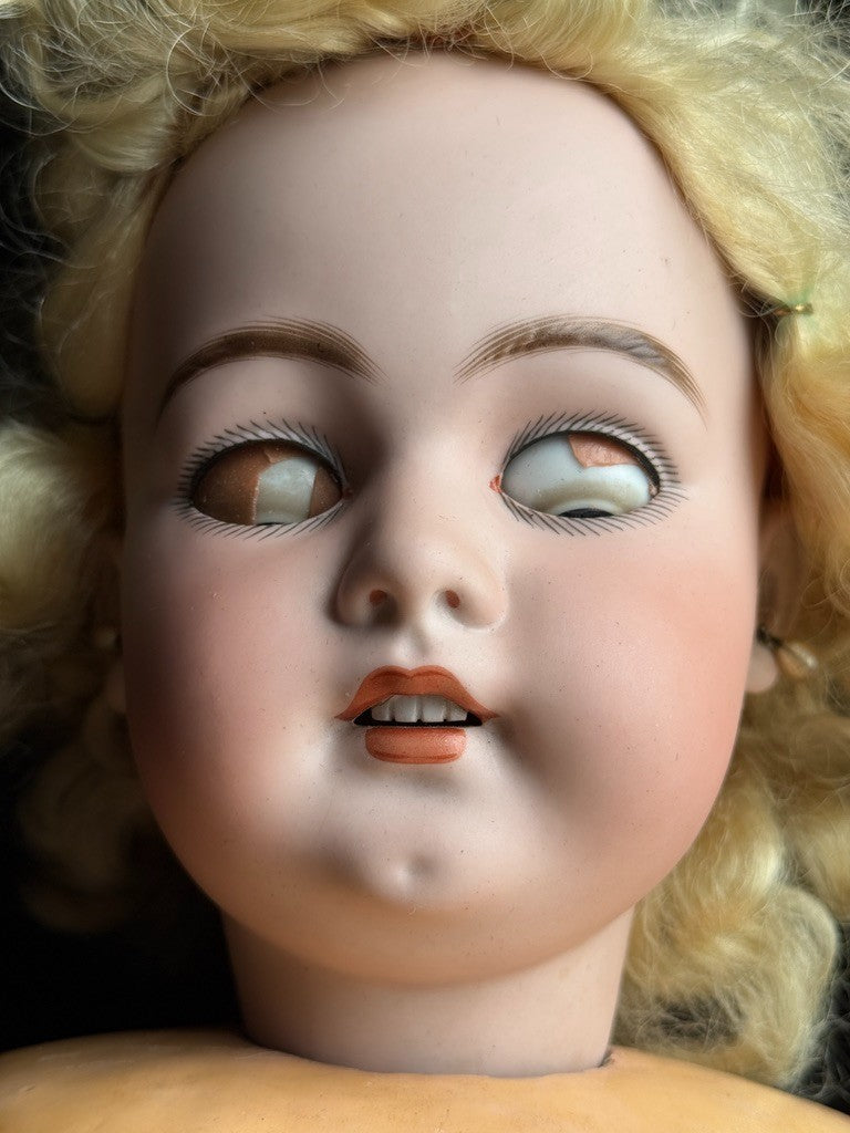 Large Antique German 30” Simon Halbig Dep 1079 Bisque Head Doll