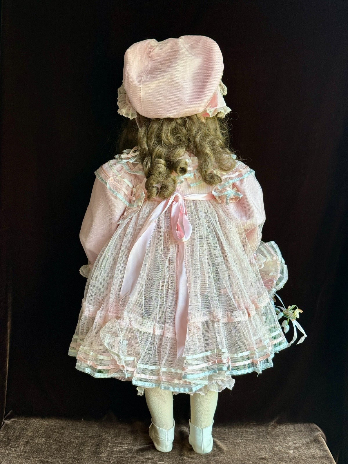 Large Porcelain Compo 30” Repro of Antique French Bru Jne R Doll