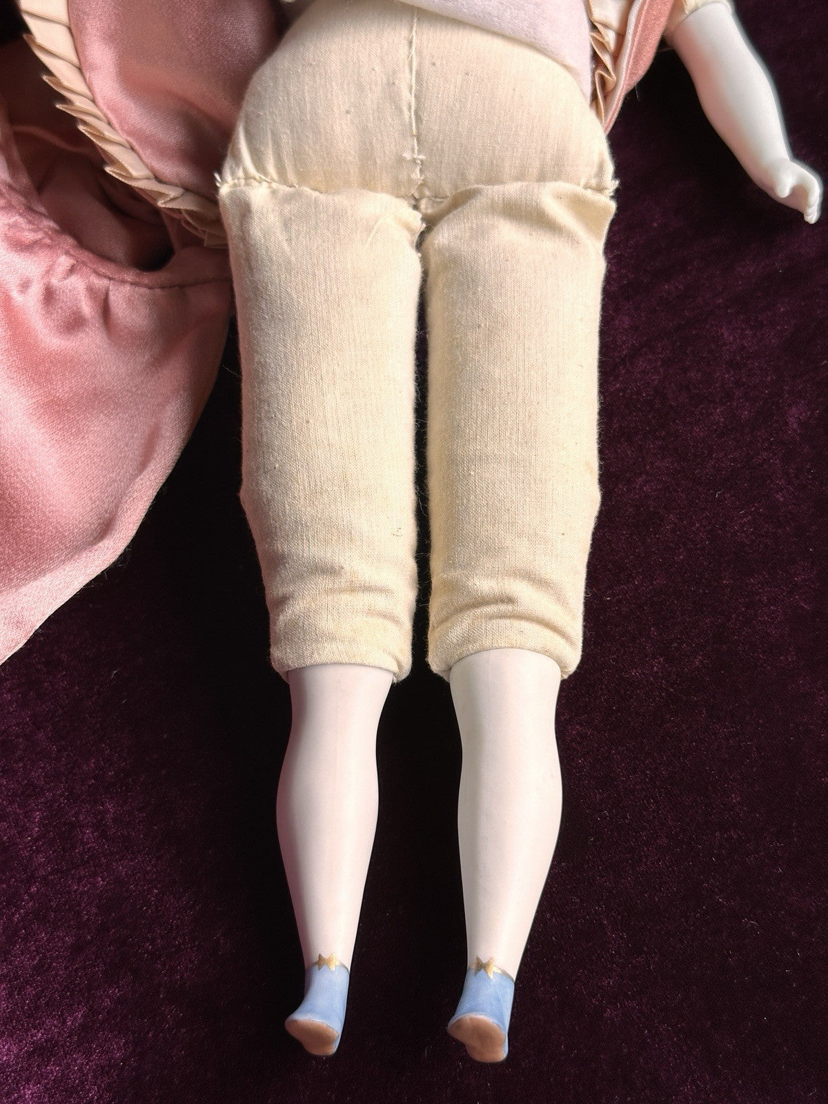 Vintage Artist 16” Reproduction of Antique German Parian Doll Pierced Ears