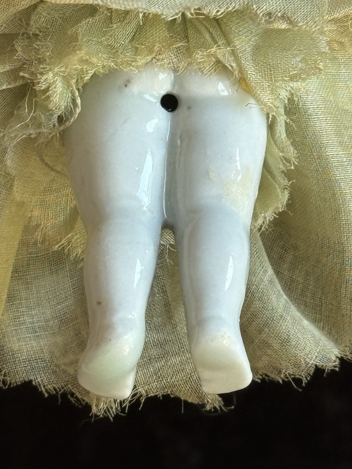 Antique German Miniature 4” Frozen Charlotte China Doll