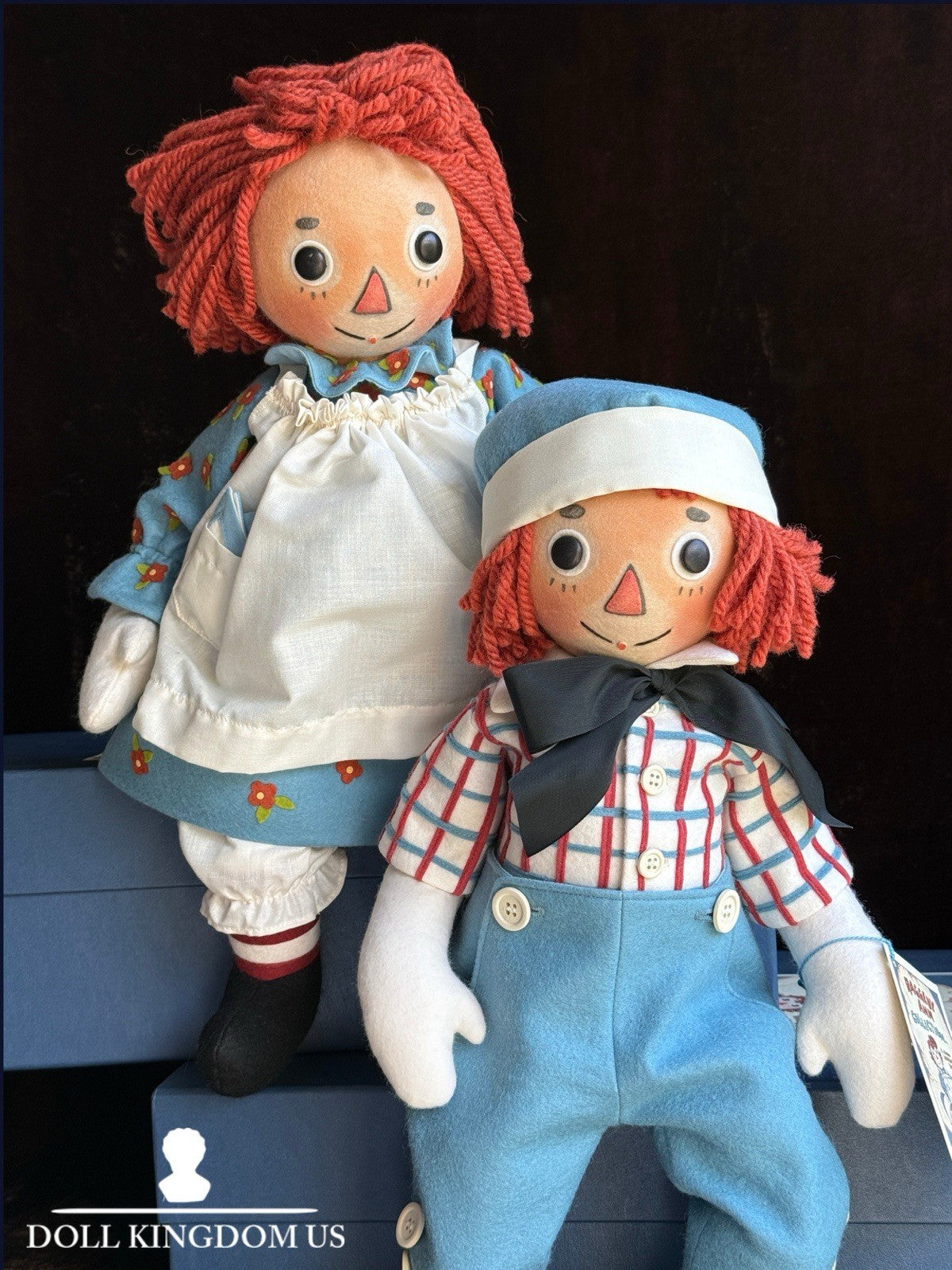John Wright Large Raggedy Ann & Andy Cloth Felt Doll LE 1000 MIB Certificate Tag